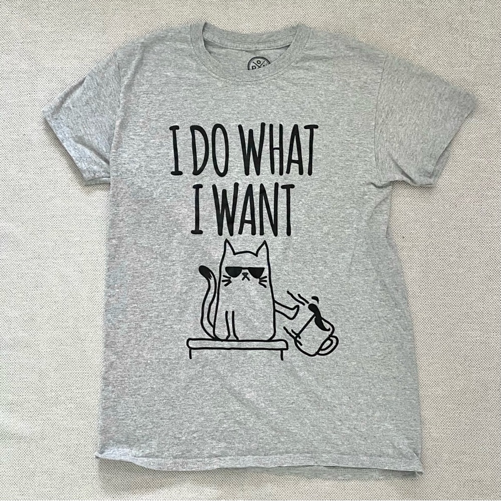I DO WHAT I WANT GREY TEE